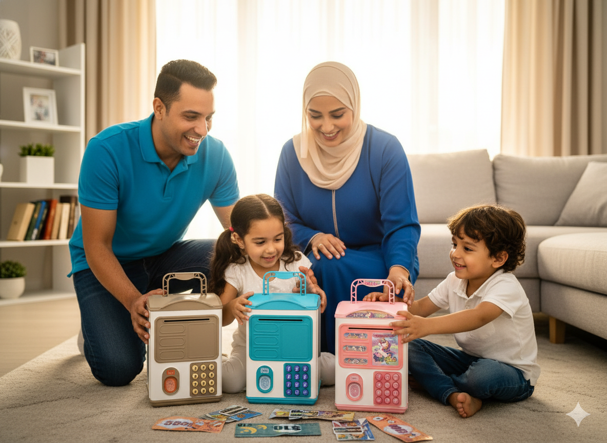 🎀 خزنة الأطفال الذكية – متعة الادخار وذكاء التكنولوجيا!